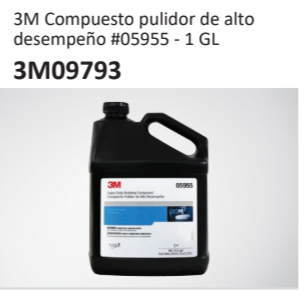 3M Compuesto pulidor de alto desempeño #05955 - 1 GL 3M09793