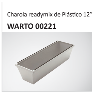 Charola readymix de Plástico 12” WARTO 00221