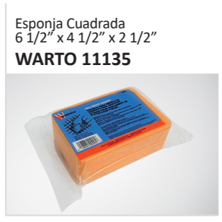 Esponja Cuadrada6 12” x 4 12” x 2 12” WARTO 11135