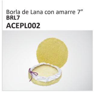 Borla de Lana con amarre 7”BRL7ACEPL002