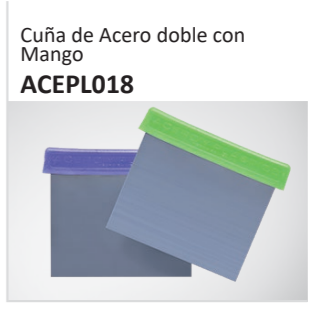 Cuña de Acero doble conMangoACEPL018