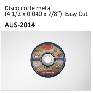 Disco corte metal(4 12 x 0.040 x 78”) Easy CutAUS-2014