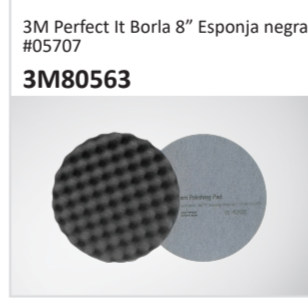 3M Perfect It Borla 8” Esponja negra#057073M80563
