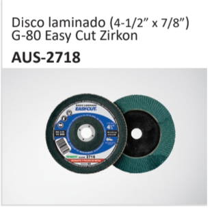 Disco laminado (4-12” x 78”)G-80 Easy Cut Zirkon AUS-2718