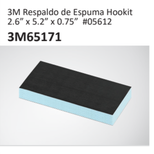 3M Respaldo de Espuma Hookit2.6” x 5.2” x 0.75” #05612 3M65171
