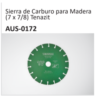 Sierra de Carburo para Madera(7 x 78) TenazitAUS-0172