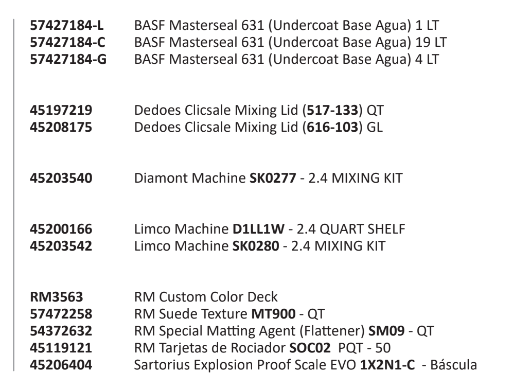 Masterseal Dedoes Clicsale Mixing Lid Diamont Machine Limco Machine RM Custom Color Suede Special Ma??ng Agent Tarjetas de Rociador Sartorius Explosio