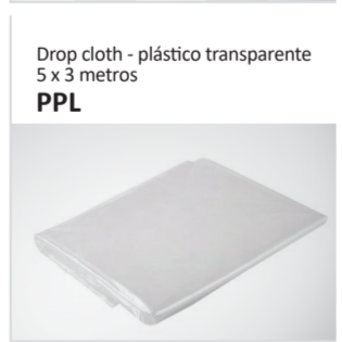 Drop cloth - plástico transparente5 x 3 metrosPPL