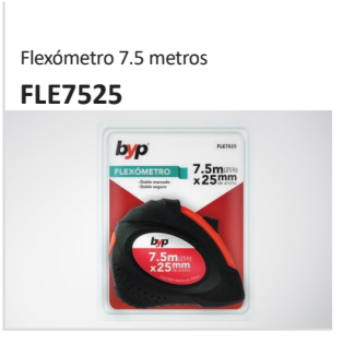 Flexómetro 7.5 metrosFLE7525