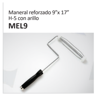 Maneral reforzado 9”x 17”H-5 con arilloMEL9
