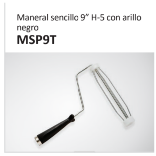 Maneral sencillo 9” H-5 con arillonegroMSP9T
