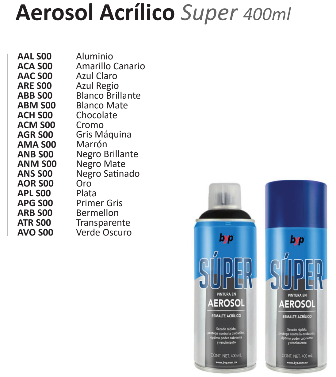 zz Aerosol Acrílico Super