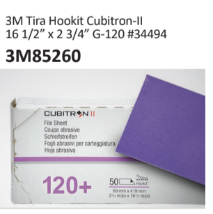 3M Tira Hookit Cubitron-II16 12” x 2 34” G-120 #344943M85260