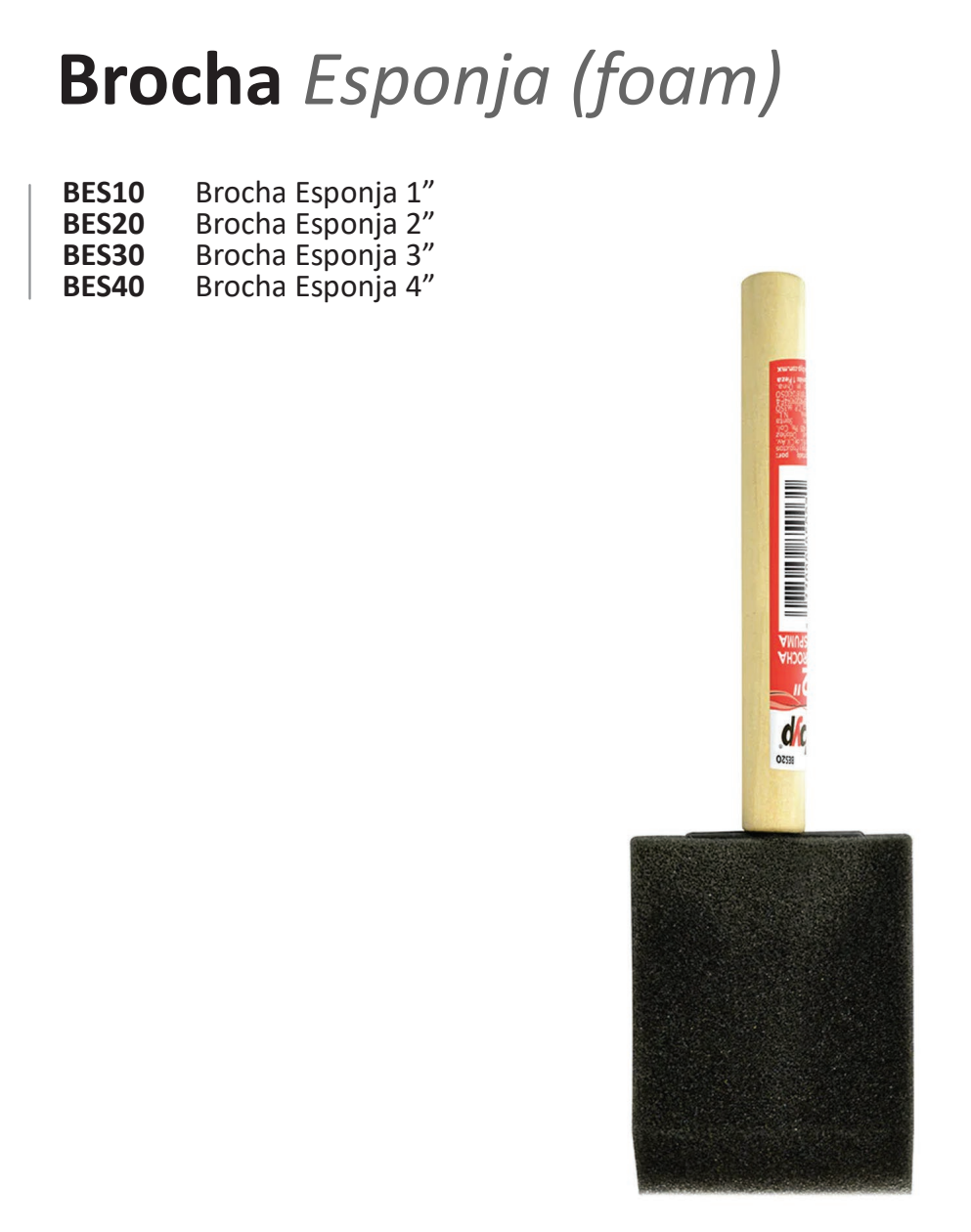 zz Brocha Esponja (foam)