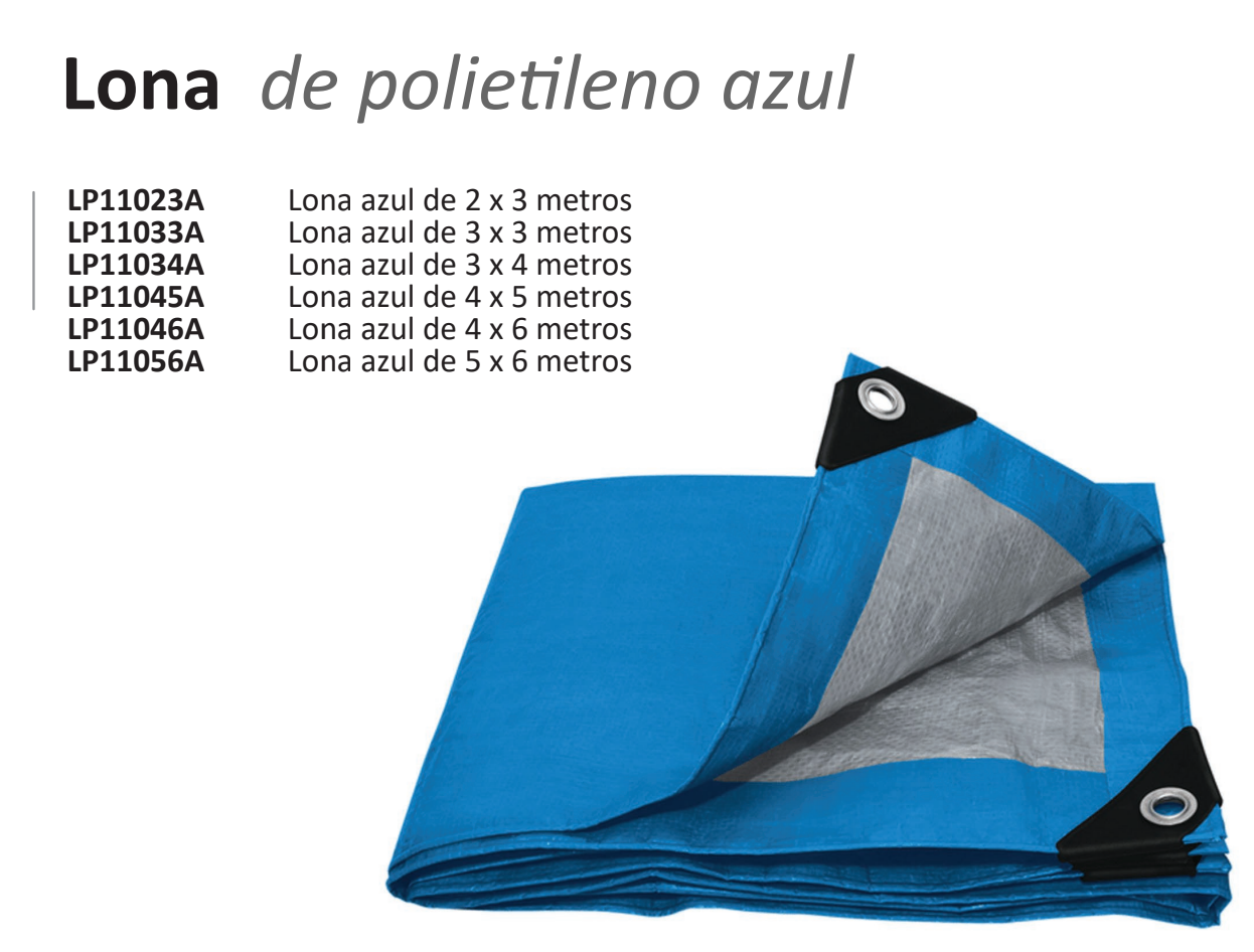 zz Lona de polietileno azul