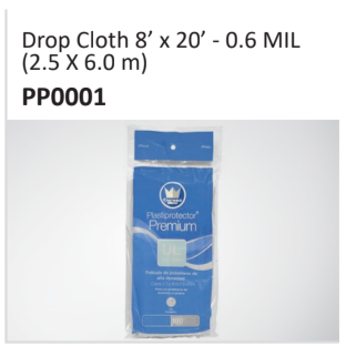 Drop Cloth 8’ x 20’ - 0.6 MIL(2.5 X 6.0 m)PP0001