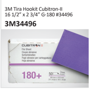 3M Tira Hookit Cubitron-II16 12” x 2 34” G-180 #344963M34496