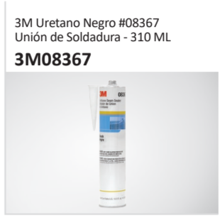 3M Uretano Negro #08367 Unión de Soldadura - 310 ML 3M08367