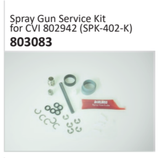 Spray Gun Service Kitfor CVI 802942 (SPK-402-K) 803083