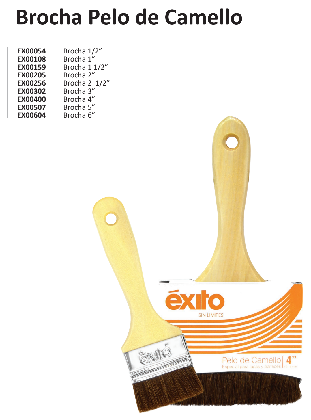 zz Brocha Pelo de Camello