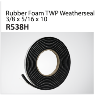 Rubber Foam TWP Weatherseal38 x 516 x 10 R538H