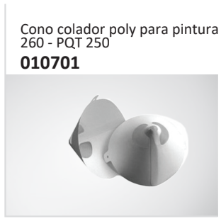 Cono colador poly para pintura260 - PQT 250 010701