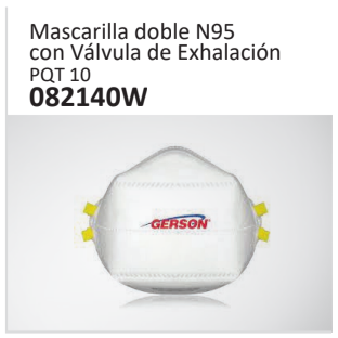 Mascarilla doble N95con Válvula de ExhalaciónPQT 10 082140W