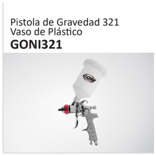 Pistola de Gravedad 321Vaso de Plástico GONI321