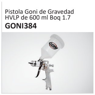 Pistola Goni de GravedadHVLP de 600 ml Boq 1.7GONI384