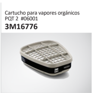 Cartucho para vapores orgánicosPQT 2 #060013M16776