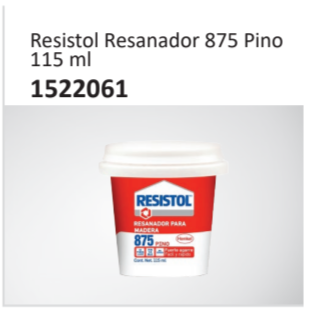 Resistol Resanador 875 Pino115 ml 1522061