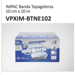IMPAC Banda Tapagoteras10 cm x 10 mVPXIM-BTNE102