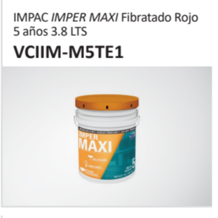 IMPAC IMPER MAXI Fibratado Rojo5 años 3.8 LTSVCIIM-M5TE1