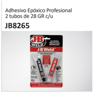 Adhesivo Epóxico Profesional2 tubos de 28 GR cuJB8265