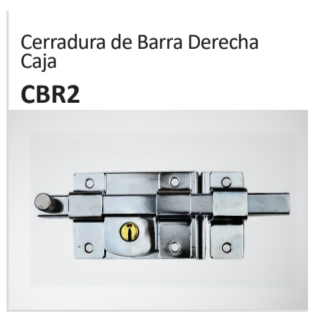 Cerradura de Barra DerechaCajaCBR2