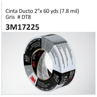 Cinta Ducto Gris # DT8 3M17225