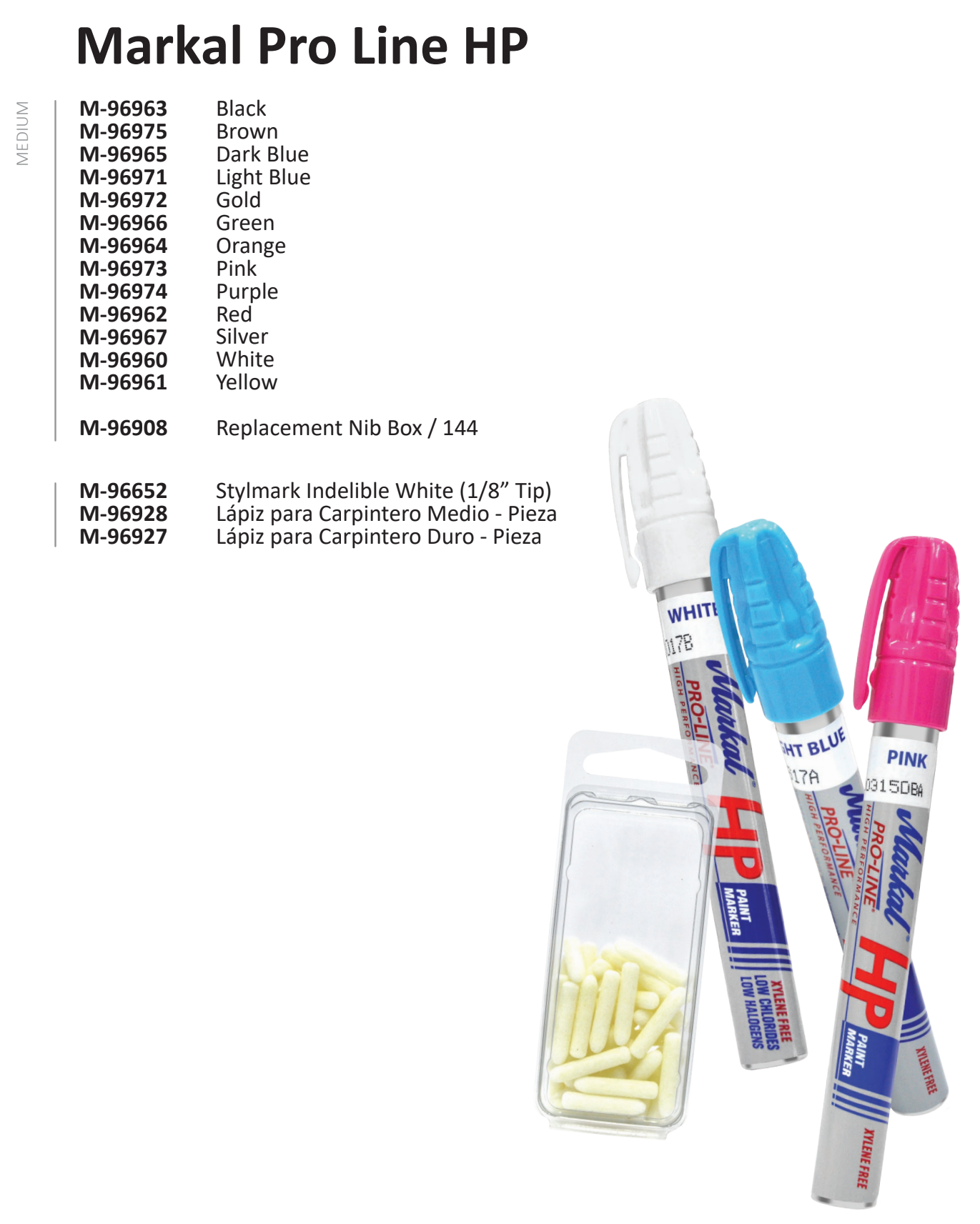 zz Markal Pro Line HP lapiz carpintero