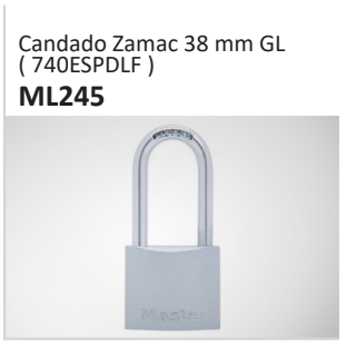 Candado Zamac 38 mm GL( 740ESPDLF ) ML245
