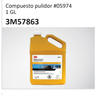 Compuesto pulidor #05974 1 GL 3M57863