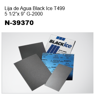 Lija de Agua Black Ice T499 5 12”x 9” G-2000N-39370
