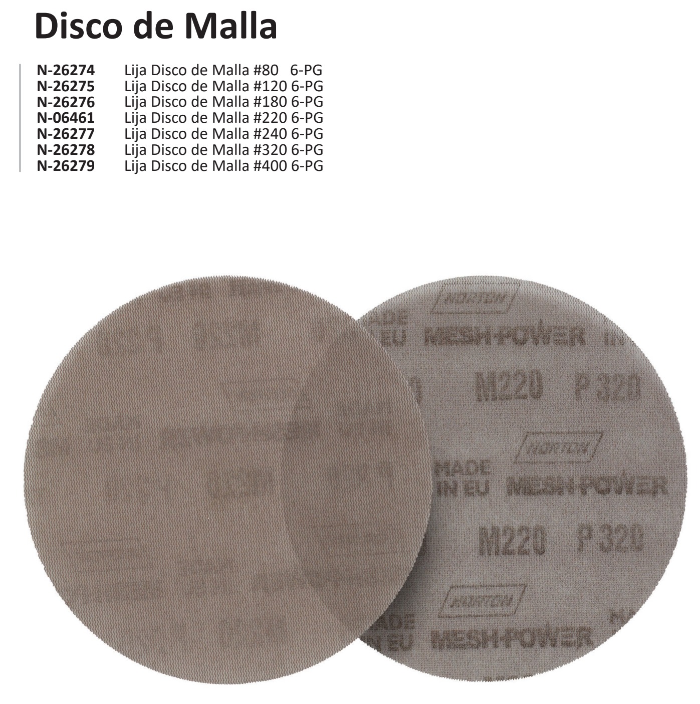 zz Disco de Malla lija