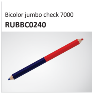 Bicolor jumbo check 7000 RUBBC0240