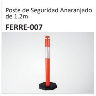 Poste de Seguridad Anaranjadode 1.2m FERRE-007