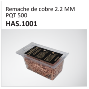 Remache de cobre 2.2 MMPQT 500 HAS.1001