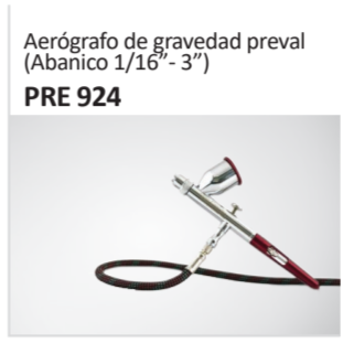 Aerógrafo de gravedad preval(Abanico 116”- 3”) PRE 924