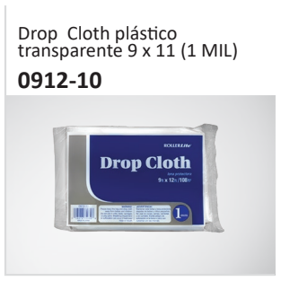Drop Cloth plástico transparente 9 x 11 (1 MIL) 0912-10