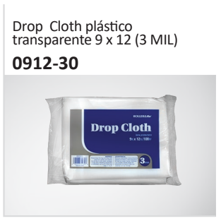 Drop Cloth plástico transparente 9 x 12 (3 MIL) 0912-30
