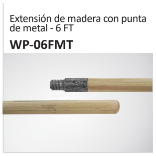 Extensión de madera con puntade metal - 6 FT WP-06FMT
