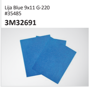 Lija Blue 9x11 G-220#35485 3M32691