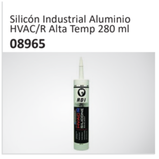 Silicón Industrial AluminioHVACR Alta Temp 280 ml 08965